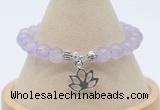 CGB7888 8mm lavender amethyst bead with luckly charm bracelets