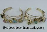 CGB790 12*16mm - 13*18mm freeform druzy agate gemstone bangles