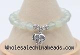 CGB7902 8mm prehnite bead with luckly charm bracelets wholesale