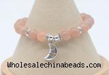 CGB7909 8mm moonstone bead with luckly charm bracelets wholesale