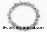 CGB8111 8mm labradorite & hematite power beads bracelet