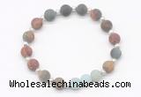 CGB8212 8mm matte picasso jasper & matte amazonite beaded stretchy bracelets