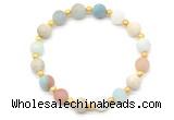 CGB8241 8mm matte amazonite beaded stretchy bracelets wholesale