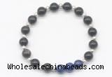 CGB8260 8mm golden obsidian & lapis lazuli beaded stretchy bracelets