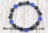 CGB8336 8mm candy jade, black onyx & hematite energy bracelet