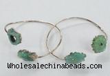 CGB837 13*15mm - 15*20mm freeform druzy agate gemstone bangles