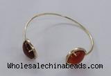 CGB855 15mm flat round agate gemstone bangles wholesale