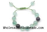 CGB8624 12mm round fluorite adjustable macrame bracelets