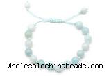 CGB8654 8mm,10mm round amazonite adjustable macrame bracelets