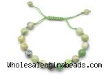 CGB8657 8mm,10mm round australia chrysoprase adjustable macrame bracelets