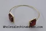 CGB868 15*15mm square agate gemstone bangles wholesale