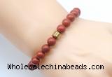 CGB8837 8mm, 10mm red jasper & drum hematite power beads bracelets