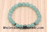 CGB8863 8mm, 10mm green aventurine, drum & rondelle hematite beaded bracelets