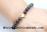 CGB8901 8mm, 10mm dragon blood jasper & cross hematite power beads bracelets