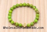 CGB8933 8mm, 10mm green sea sediment jasper, cross & rondelle hematite beaded bracelets