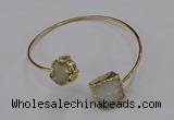 CGB895 12mm - 14*15mm freeform druzy agate gemstone bangles