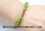 CGB8963 8mm, 10mm green sea sediment jasper & rondelle hematite beaded bracelets