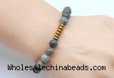 CGB8967 8mm, 10mm African turquoise & rondelle hematite beaded bracelets