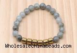 CGB8999 8mm, 10mm labradorite & drum hematite beaded bracelets