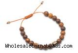 CGB9029 8mm, 10mm elephant skin jasper & drum hematite adjustable bracelets