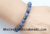 CGB9241 8mm, 10mm blue spot stone & drum hematite power beads bracelets