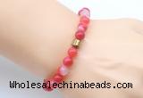 CGB9257 8mm, 10mm red banded agate & drum hematite power beads bracelets