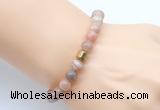 CGB9290 8mm, 10mm rainbow moonstone & drum hematite power beads bracelets