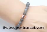 CGB9294 8mm, 10mm labradorite & drum hematite power beads bracelets