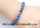 CGB9324 8mm, 10mm matte lapis lazuli & drum hematite power beads bracelets