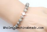 CGB9355 8mm, 10mm feldspar & cross hematite power beads bracelets