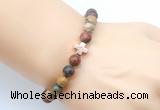 CGB9363 8mm, 10mm picasso jasper & cross hematite power beads bracelets