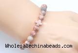 CGB9366 8mm, 10mm red net jasper & cross hematite power beads bracelets