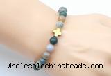 CGB9380 8mm, 10mm Indian agate & cross hematite power beads bracelets