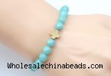 CGB9411 8mm, 10mm amazonite & cross hematite power beads bracelets