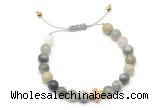 CGB9518 8mm, 10mm seaweed quartz & cross hematite adjustable bracelets