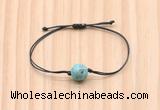 CGB9930 Fashion 12mm blue sea sediment jasper adjustable bracelet jewelry