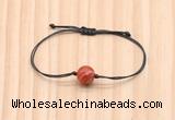 CGB9957 Fashion 12mm red banded agate adjustable bracelet jewelry