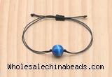 CGB9958 Fashion 12mm blue banded agate adjustable bracelet jewelry