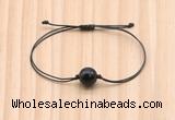 CGB9965 Fashion 12mm black agate adjustable bracelet jewelry