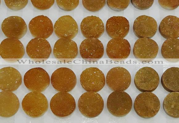 CGC127 16mm flat round druzy quartz cabochons wholesale