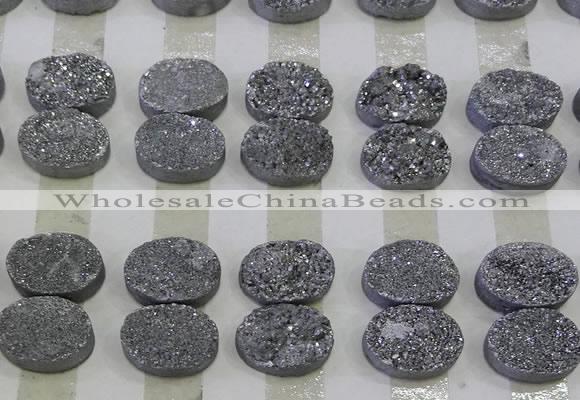 CGC184 13*18mm oval druzy quartz cabochons wholesale