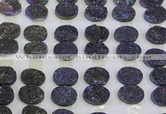 CGC192 15*20mm oval druzy quartz cabochons wholesale