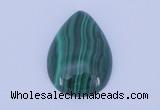 CGC30 2pcs 13*18mm flat teardrop natural malachite gemstone cabochons