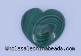 CGC34 5pcs 15*15mm heart natural malachite gemstone cabochons