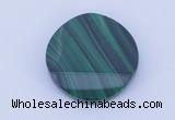 CGC41 25mm faceted coin natural malachite gemstone cabochons