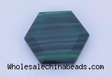 CGC42 25mm hexagon natural malachite gemstone cabochons