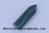 CGC43 10*30mm faceted column natural malachite gemstone cabochons