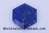 CGC52 6*27mm hexagon natural lapis lazuli gemstone cabochons