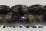 CGE115 15.5 inches 8*14mm rice glaucophane gemstone beads