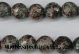 CGG05 15.5 inches 14mm faceted round ghost gemstone beads wholesale